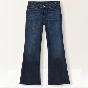 7 For All Mankind Original Dojo Low Rise Flare Wide Leg Jeans Dark Wash Blue 29